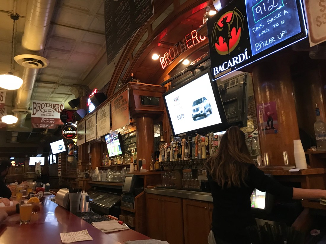 Brothers bar view from counter